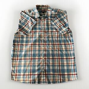 Patagonia Men’s Organic Cotton Short Sleeve Button Down Shirt XL Plaid
